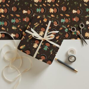 Little Brown Boys & Girls Kwanzaa Wrapping Paper Sheets